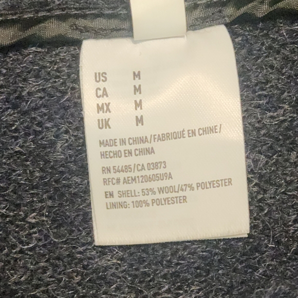 American Eagle Outfitters Women’s Peacoat  Hoodie Jacket M Wool Blend Navy - Picture 4 of 6